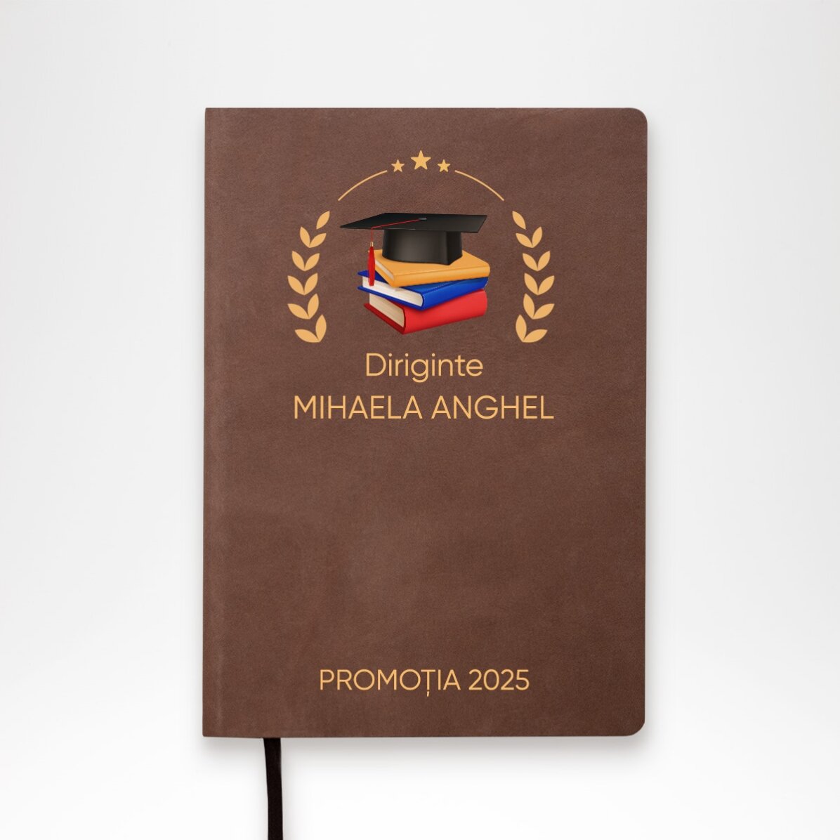 Agendă din piele personalizată color - Absolvire