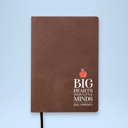 Agendă din piele personalizată color - Big hearts