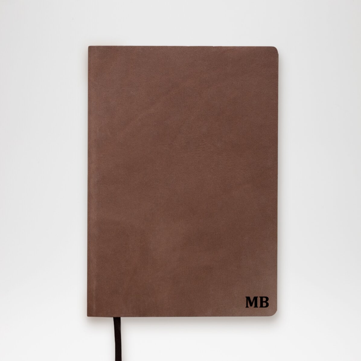 Agendă din piele personalizată cu inițialele tale sau numele tău