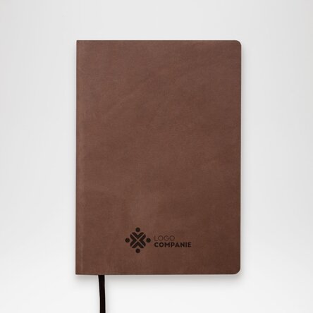 Agendă din piele personalizată cu logo pe centru