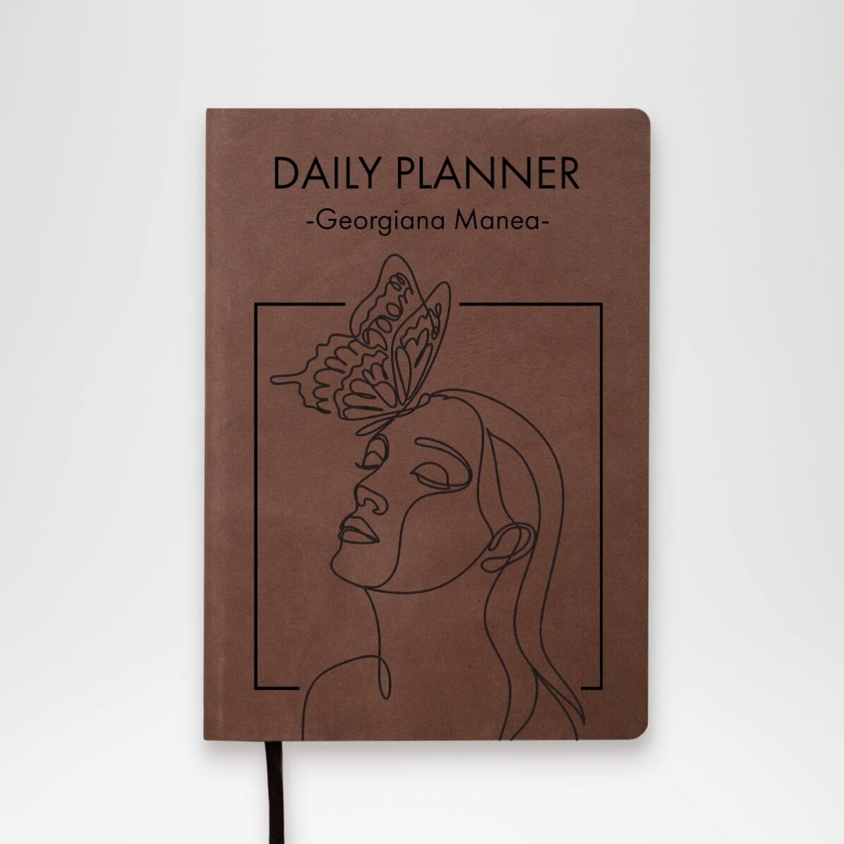 Agendă din piele personalizată cu mesaj - Daily Planner