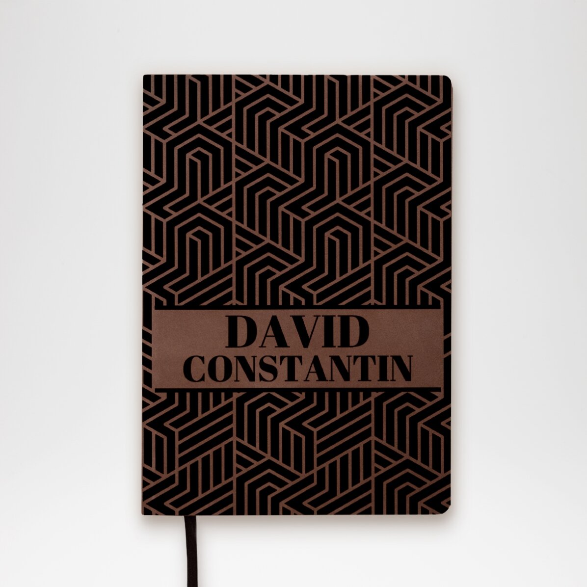 Agendă din piele personalizată cu nume - Model elegant