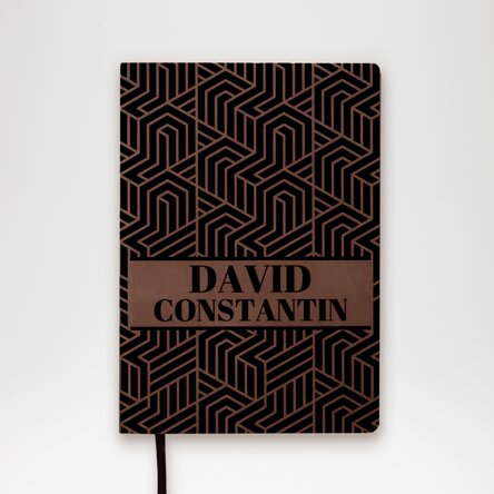 Agendă din piele personalizată cu nume - Model elegant