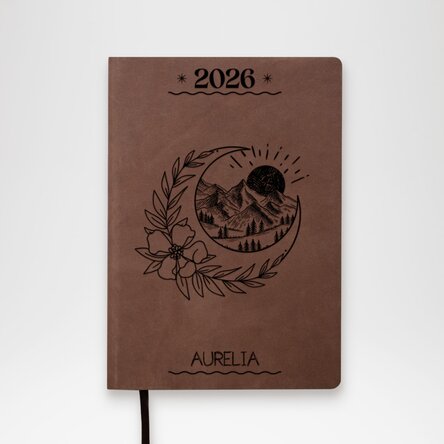Agendă din piele personalizată cu text - Dream
