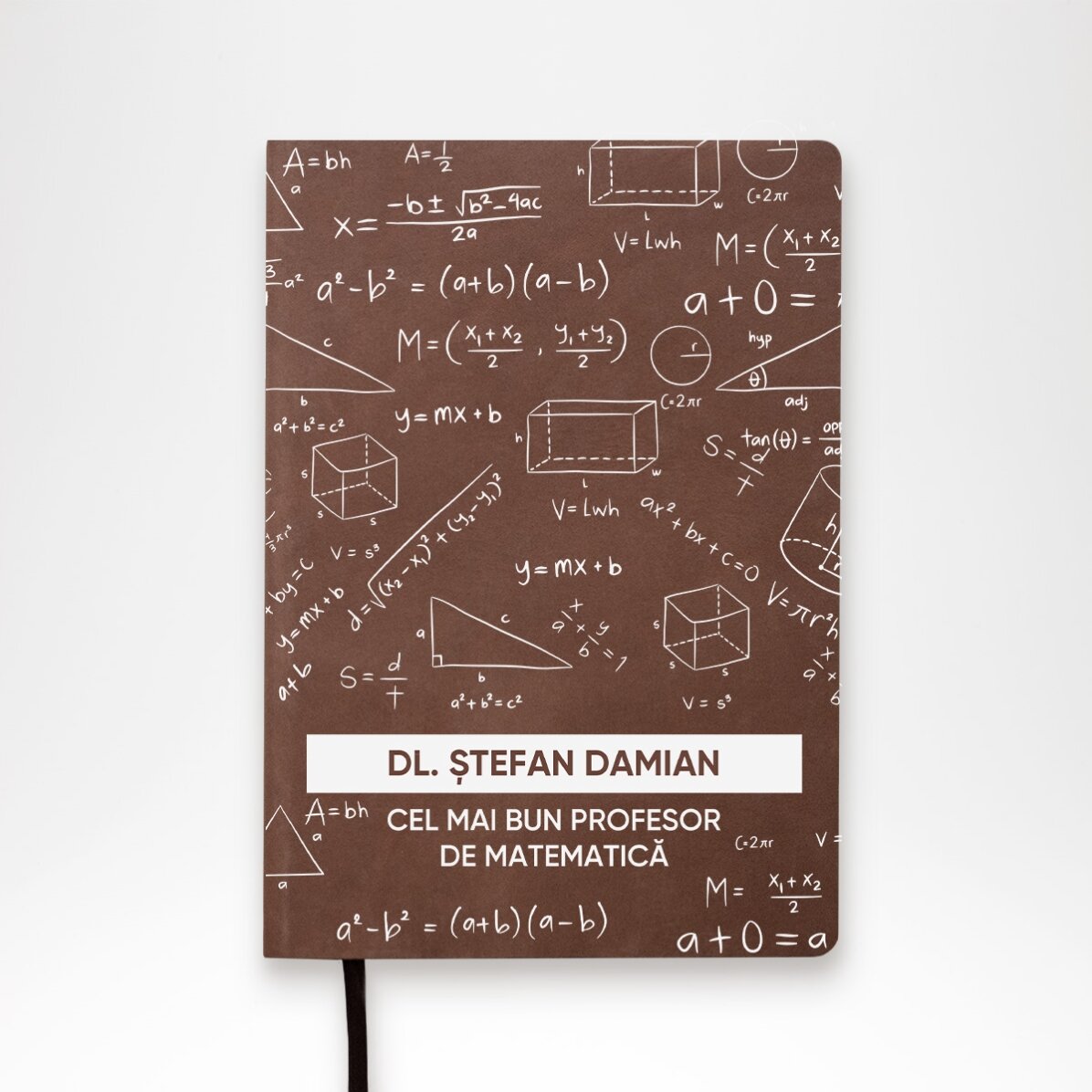 Agendă personalizată color cu text pentru profesorii de matematică