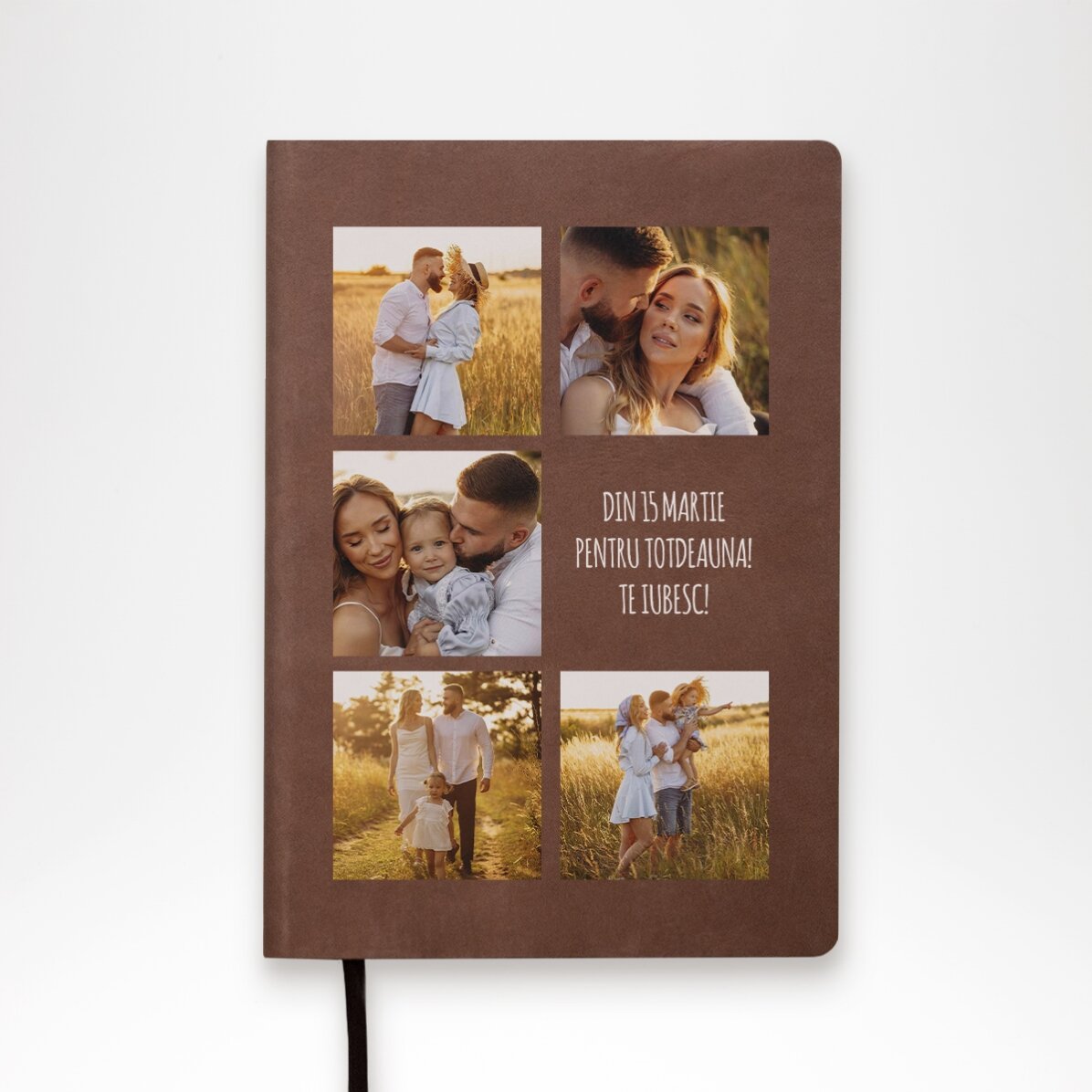 Agendă personalizată cu 5 poze și text