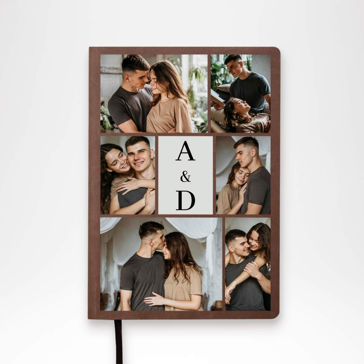 Agendă personalizată cu 6 poze și mesaj - Love