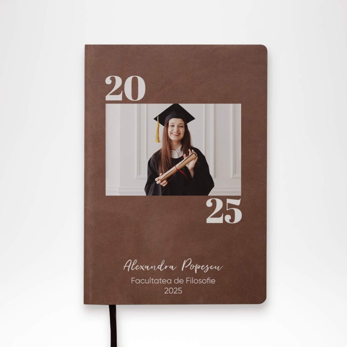 Agendă personalizată cu poză și mesaj - Absolvire 