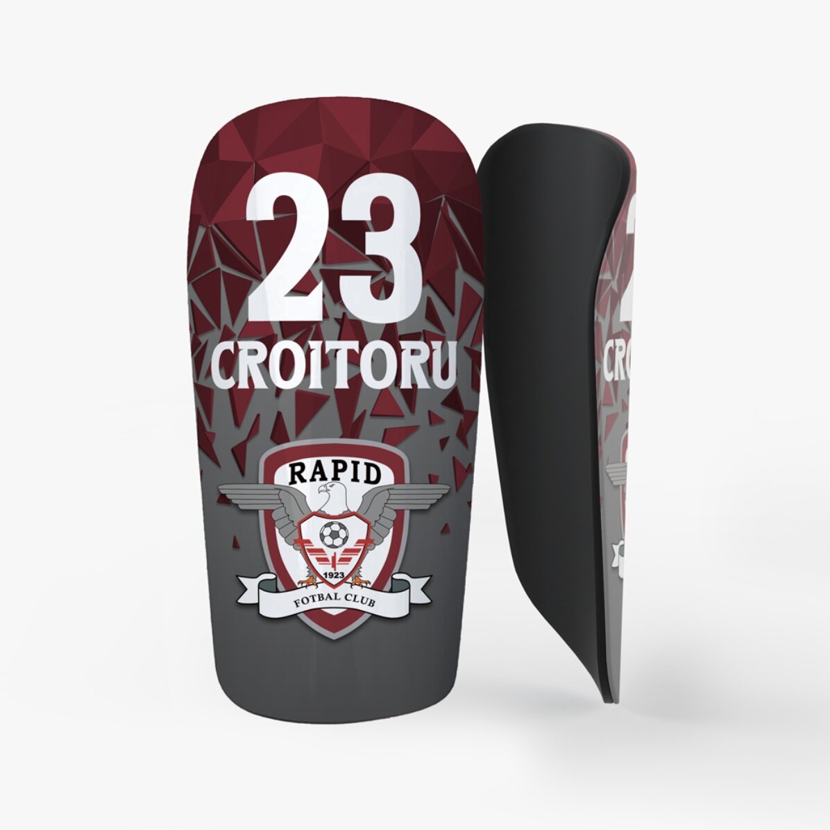 Apărători de fotbal FC Rapid personalizate cu text - Broken pieces