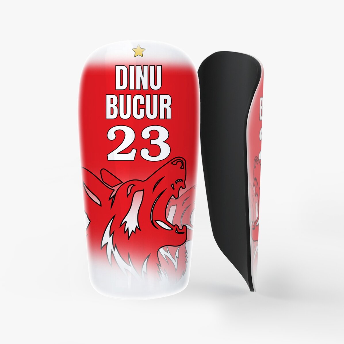 Персонализирани футболни фланелки с текст - Червено и бяло