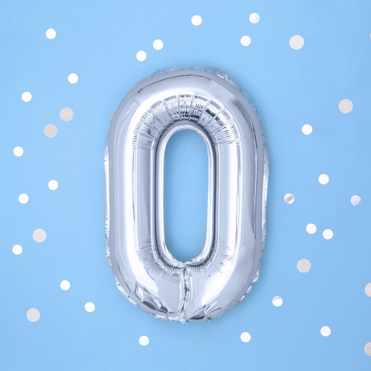 Baloane - Cifre argintii 35cm