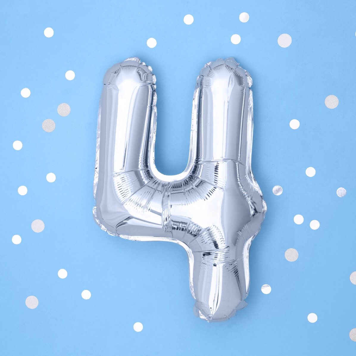 Baloane - Cifre argintii 35cm