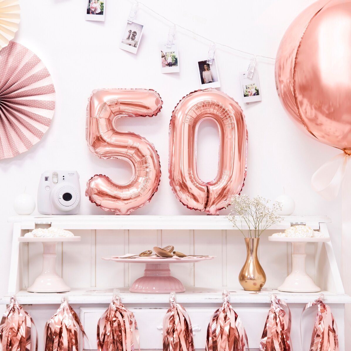 Baloane - Cifre roze 35cm