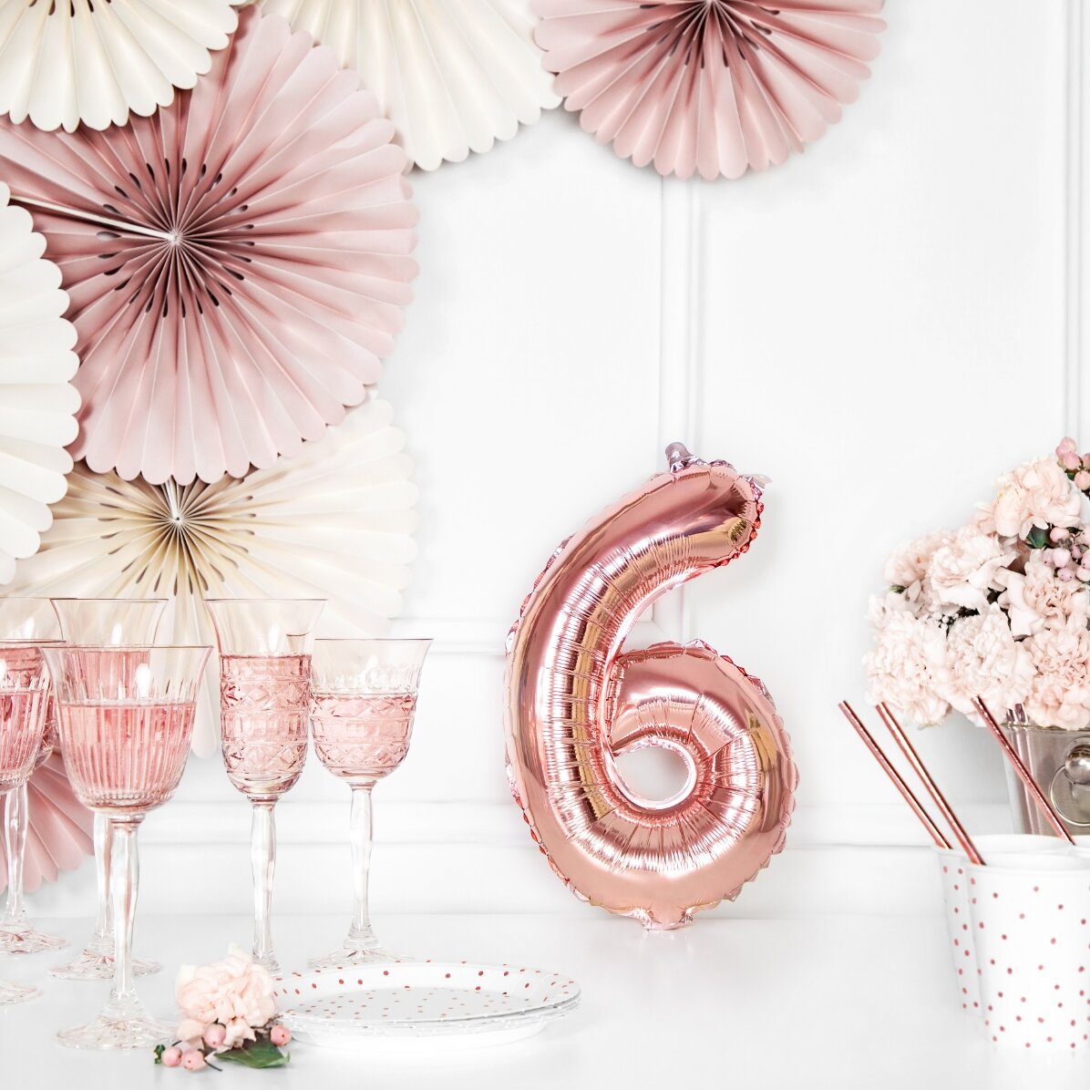 Baloane - Cifre roze 35cm