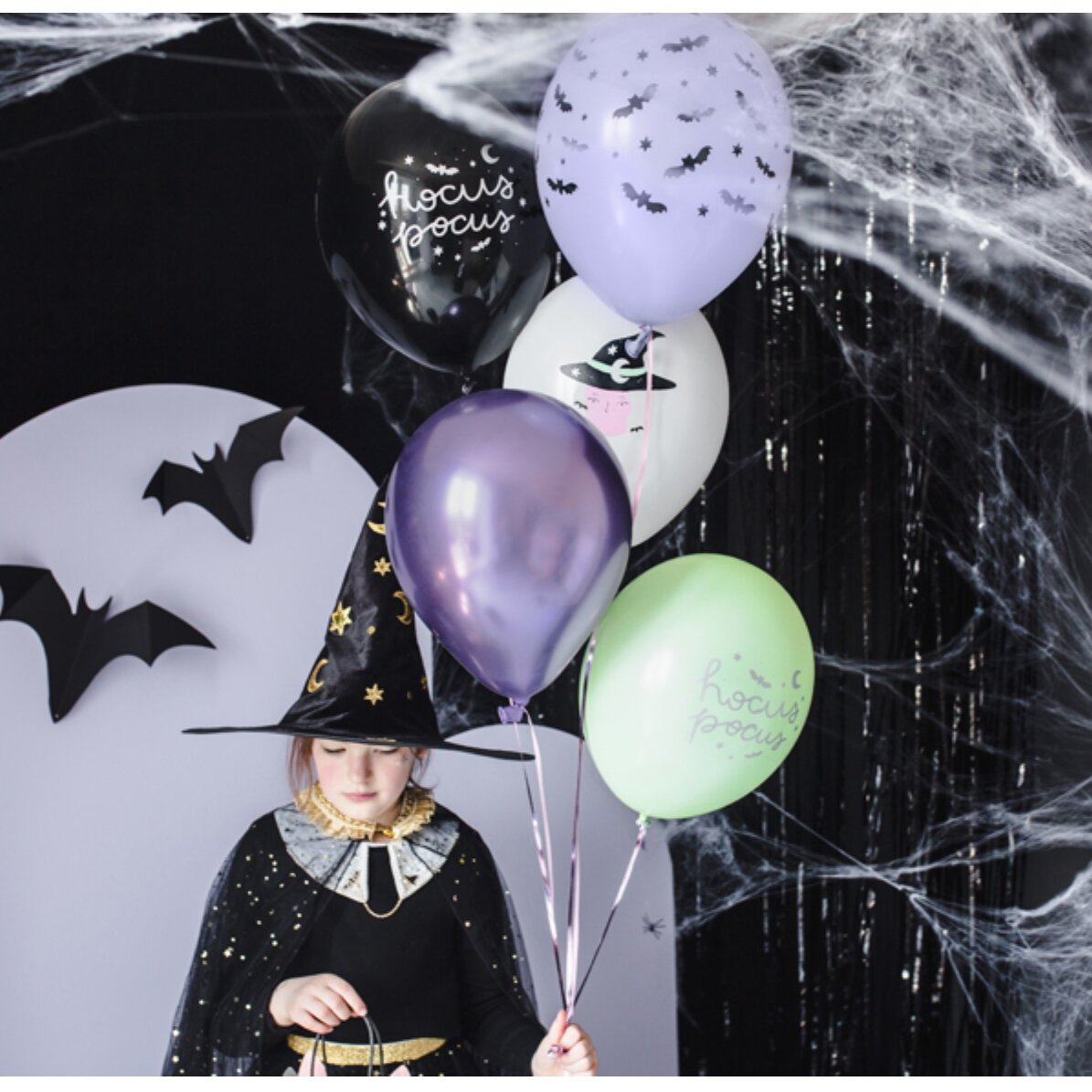 Set 6 baloane de Halloween - Vrăjitoare