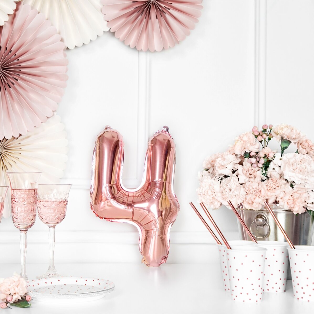 Baloane - Cifre roze 35cm