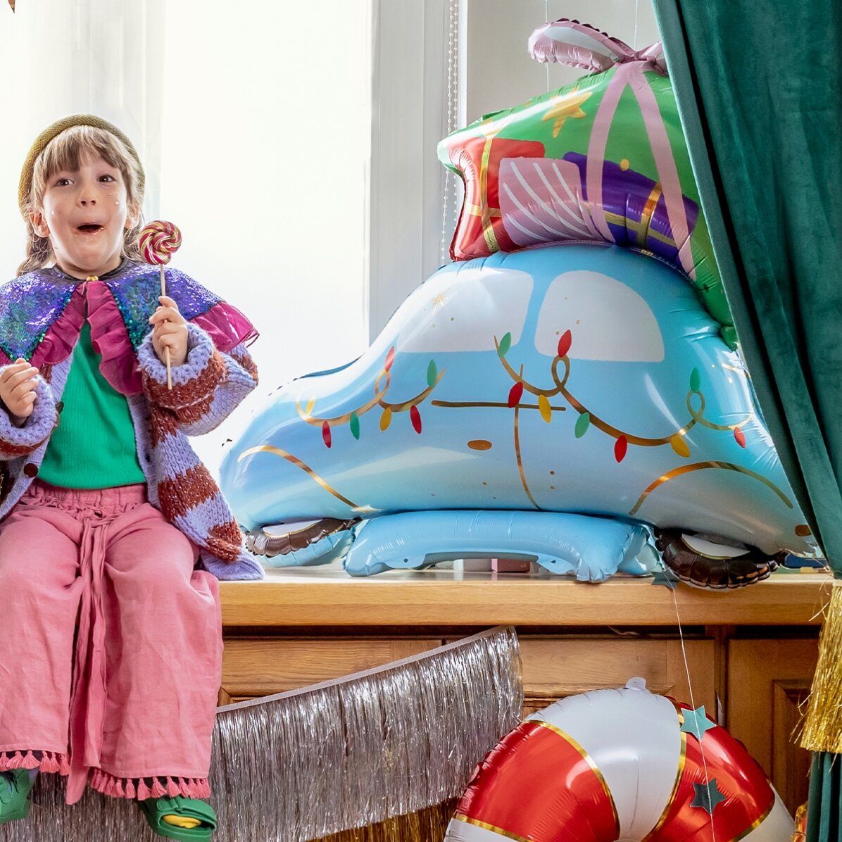 Balon - Mașină de Crăciun