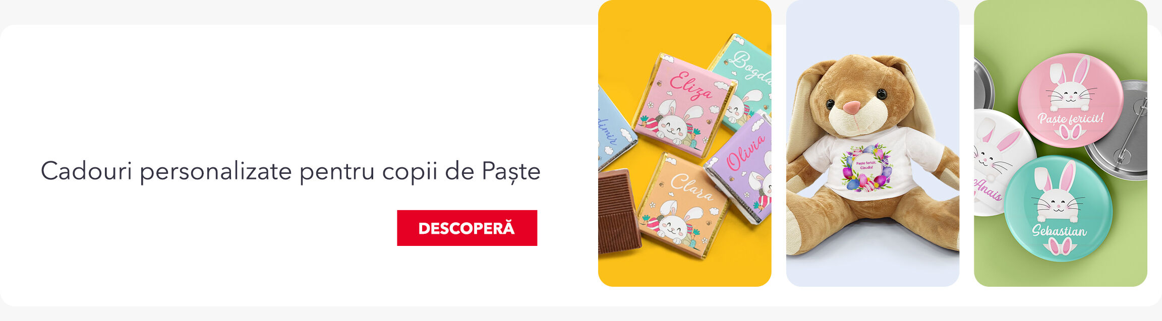 Mini ciocolată personalizată de Paște
