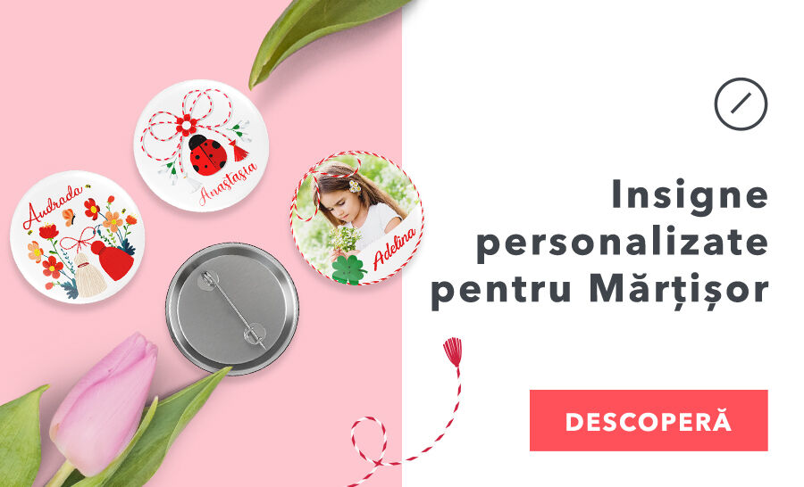 Insigne personalizate pentru Mărțișor