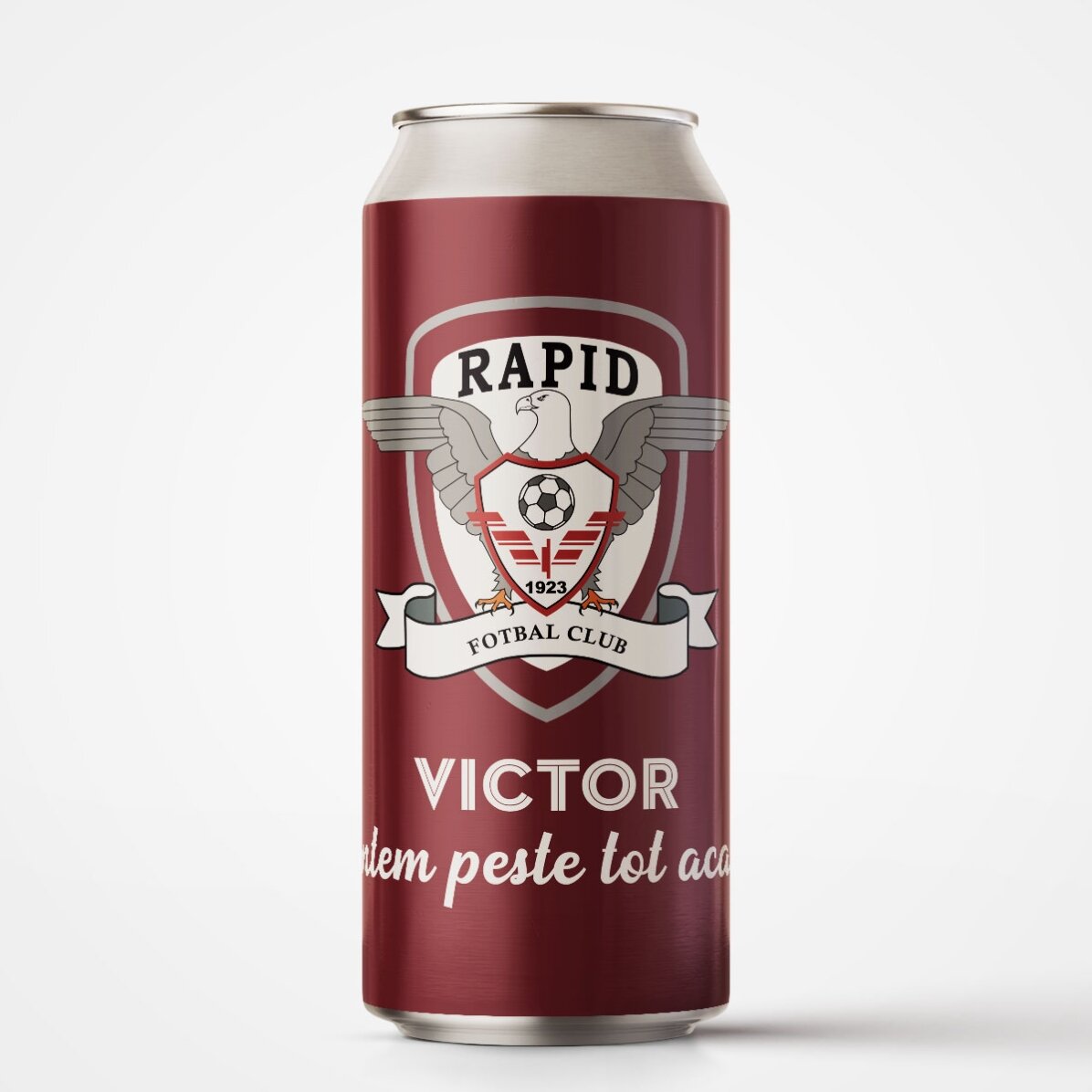 Bere la doză FC Rapid personalizată cu nume și mesaj