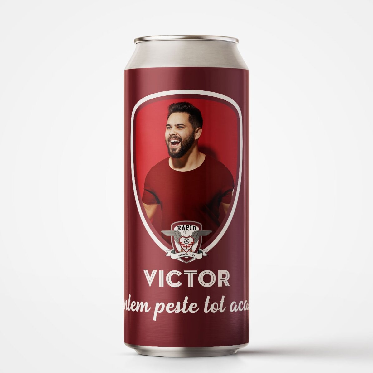 Bere la doză FC Rapid personalizată cu poză si text