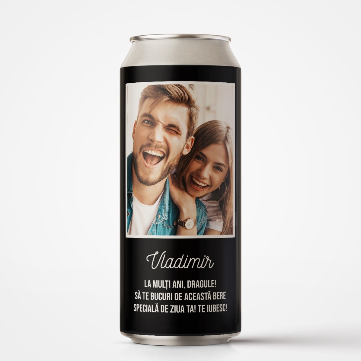 Bere la doză personalizată cu o fotografie și mesaj