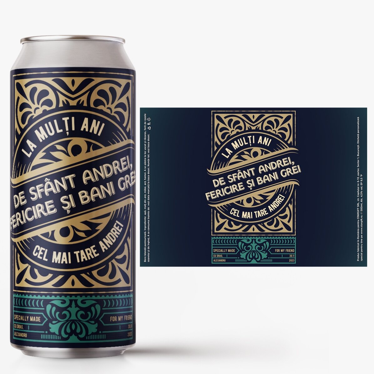 Bere la doză personalizată cu text - For The Best