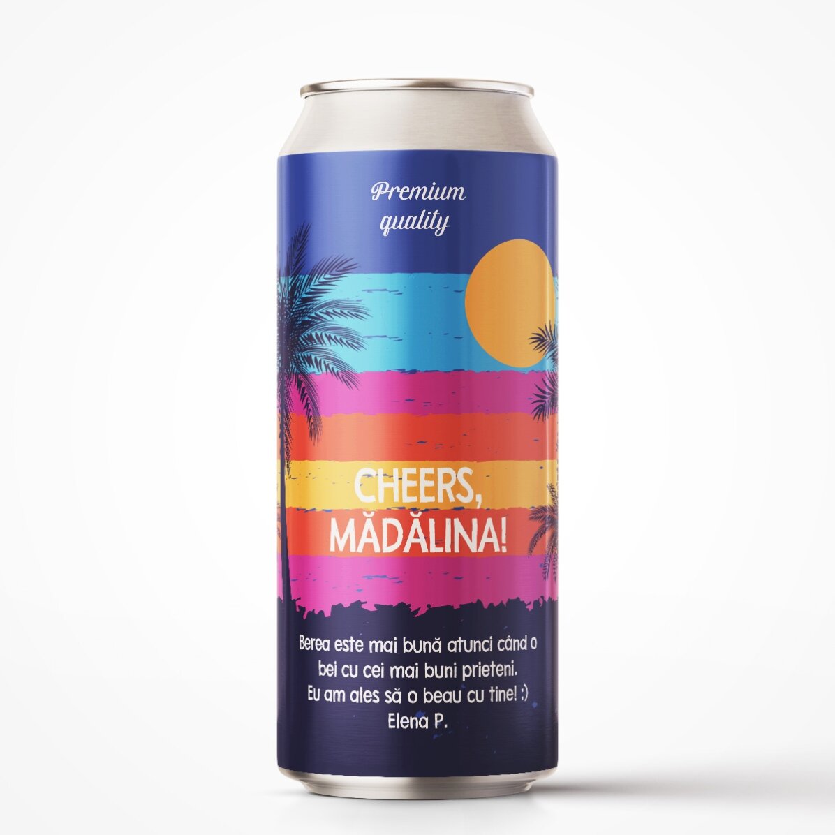 Bere la doză personalizată cu text - summer vibes