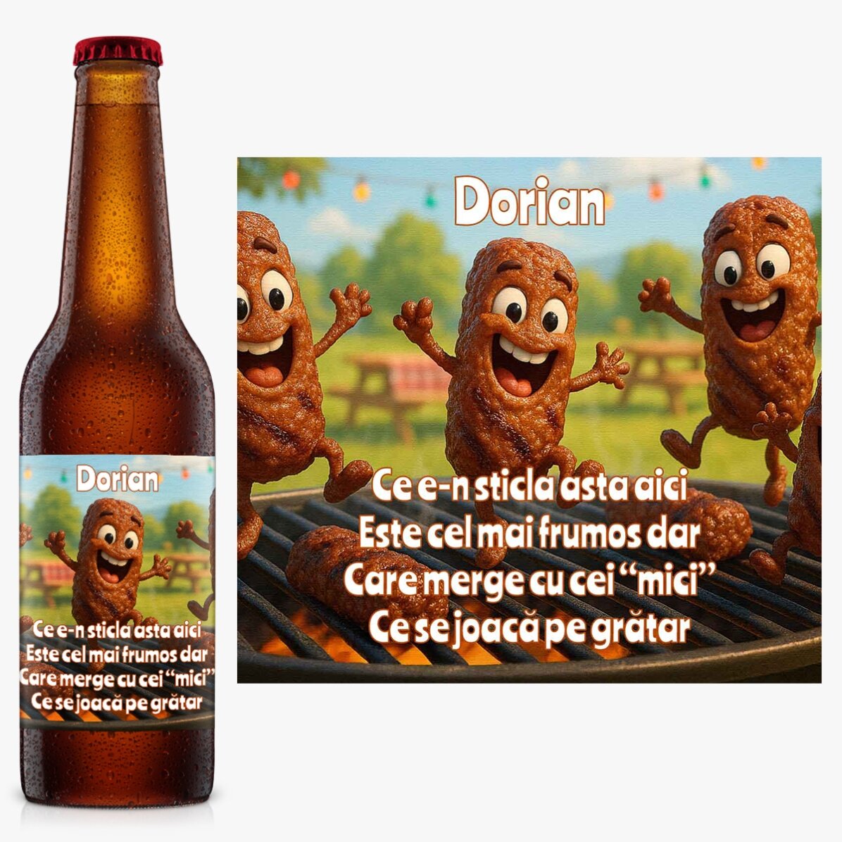 Bere personalizată cu mesaj - Mici x Flick