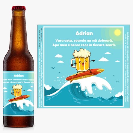 Bere personalizată cu mesaj - Bere specială de vară