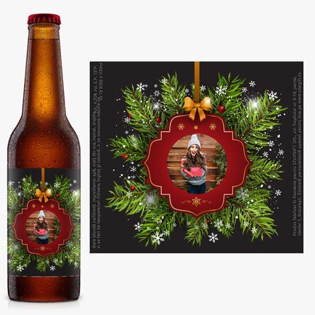 Bere personalizată cu o poză - Christmas wishes