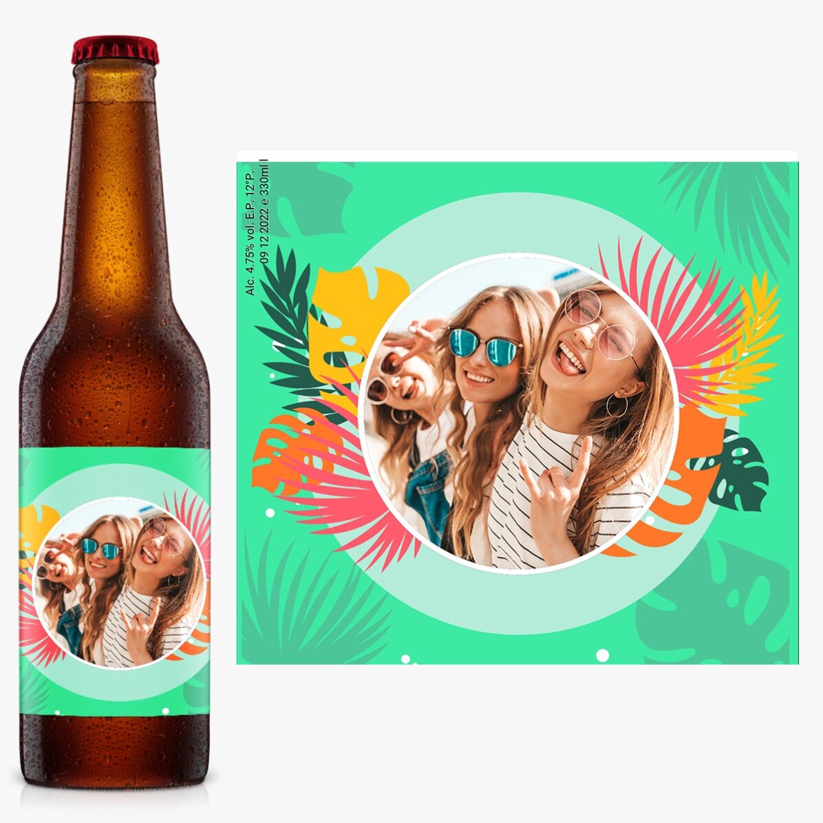 Bere personalizată cu poză - Colourful summer