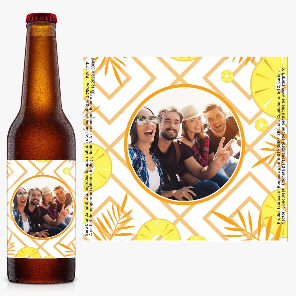 Bere personalizată cu poză - Enjoy the summer