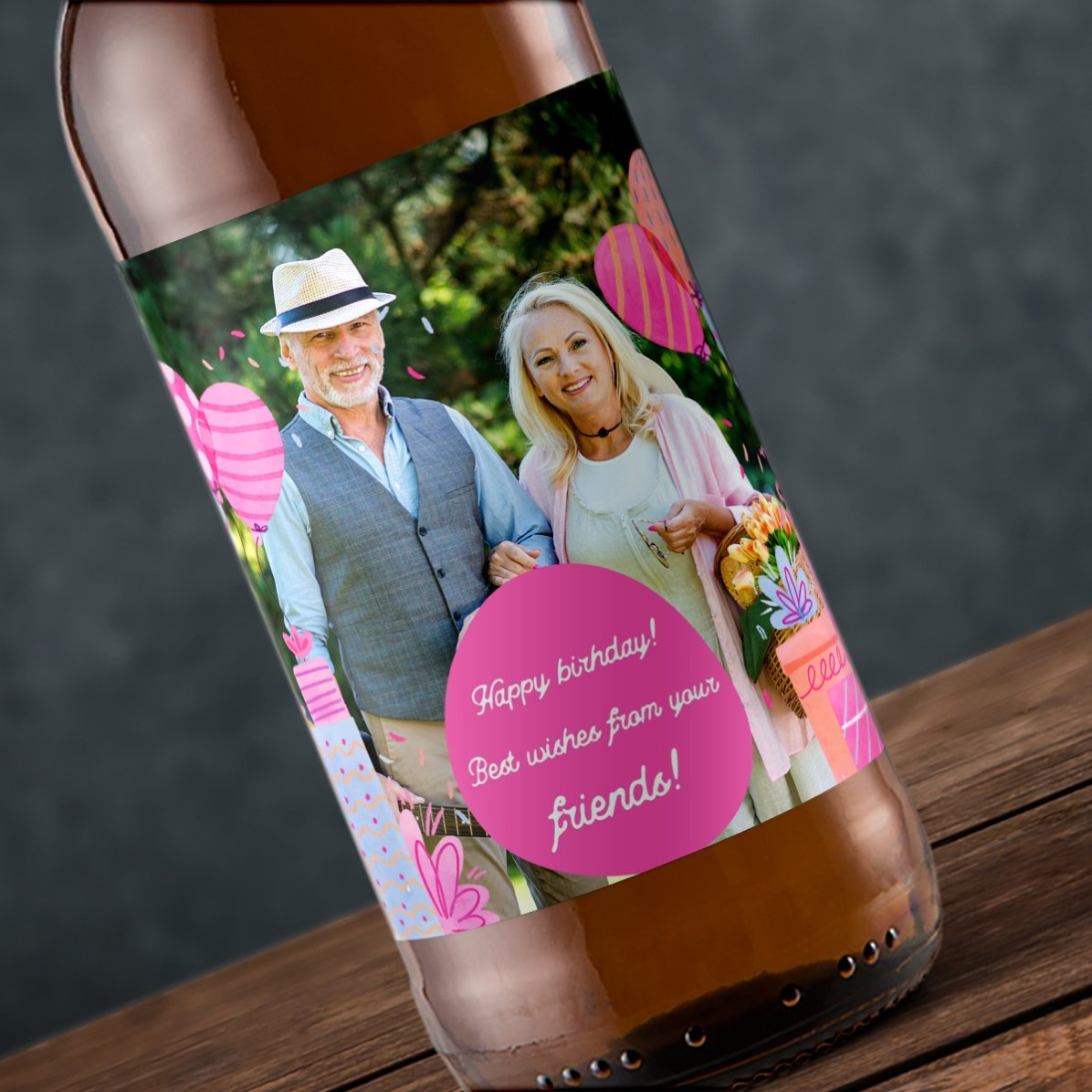 Bere personalizată cu poză și text - Celebrate