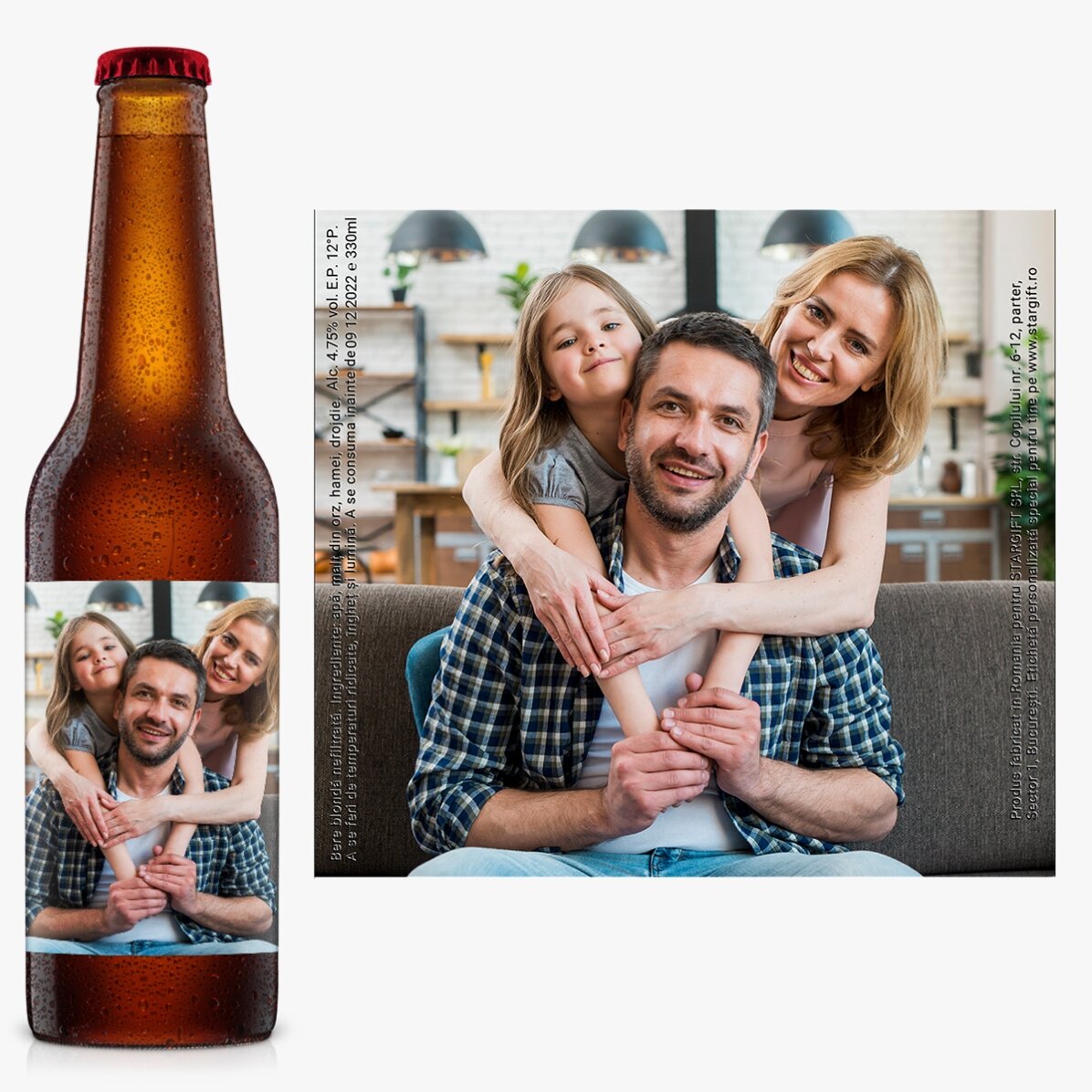 Bere personalizată cu poză