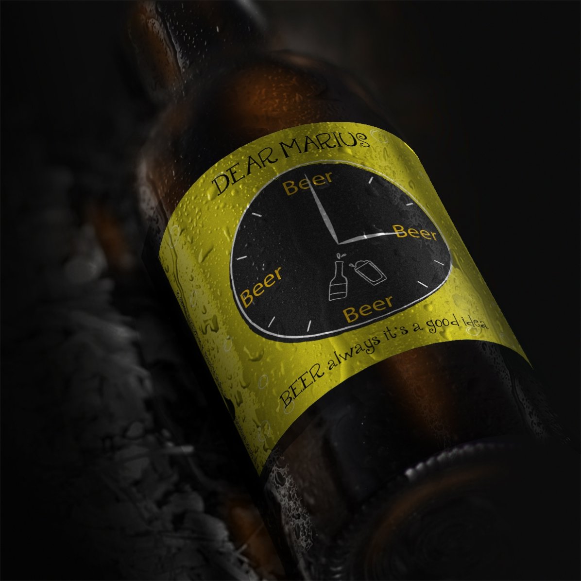 Bere personalizată cu text - Beer always it