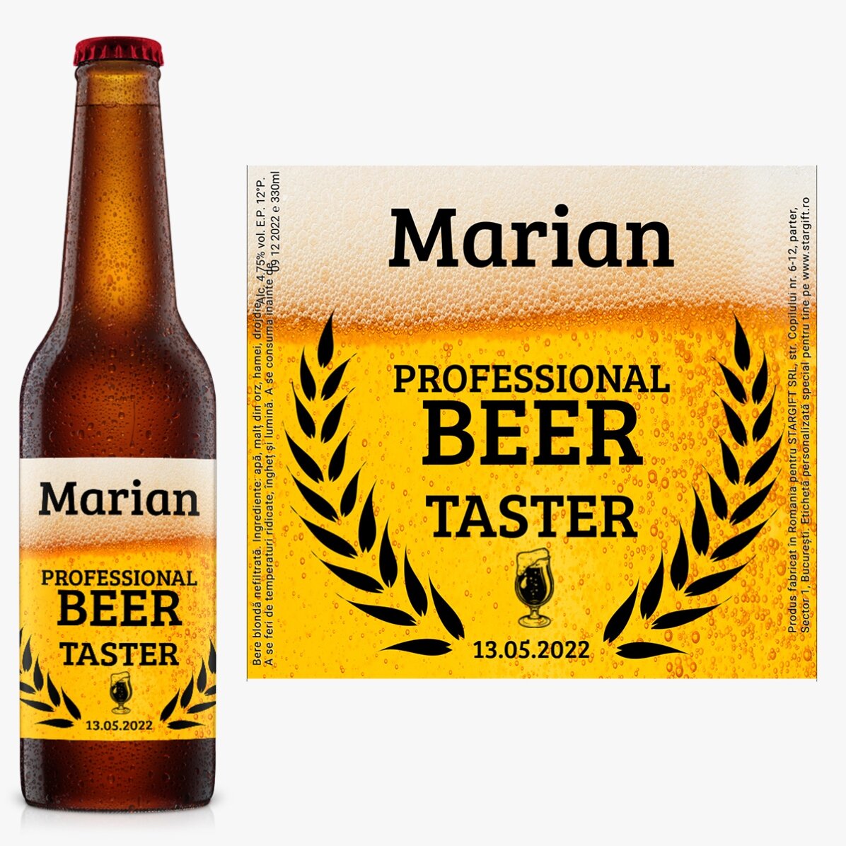 Bere personalizată cu text - Beer taster