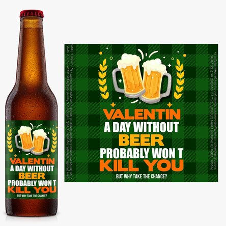 Bere personalizată cu text - Beer won