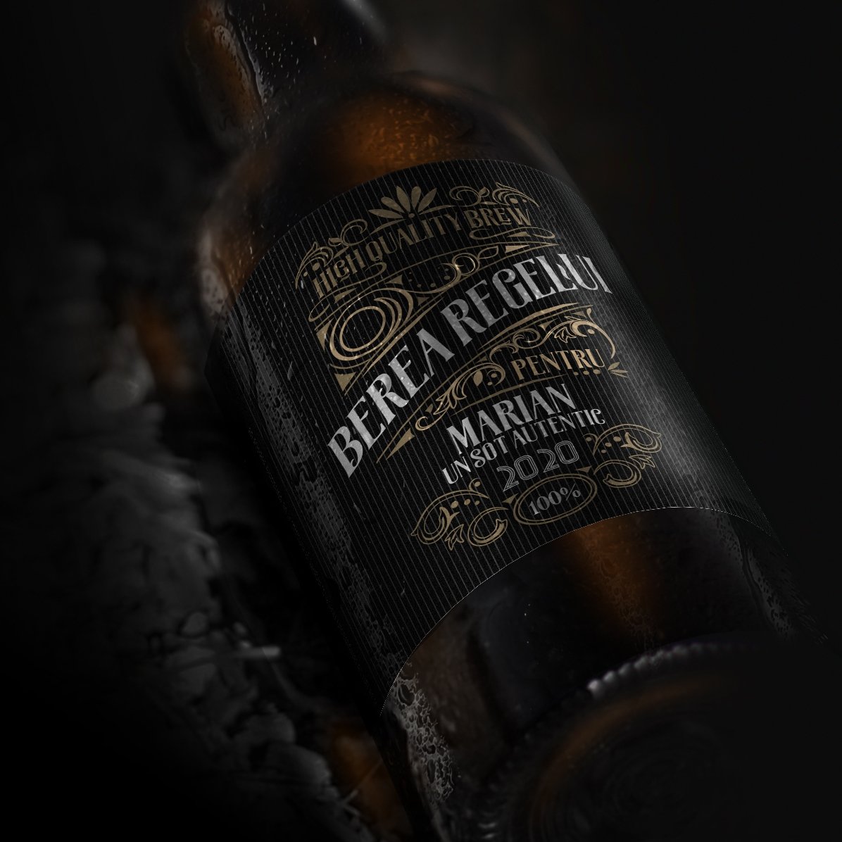 Bere personalizată cu text - Berea Regelui