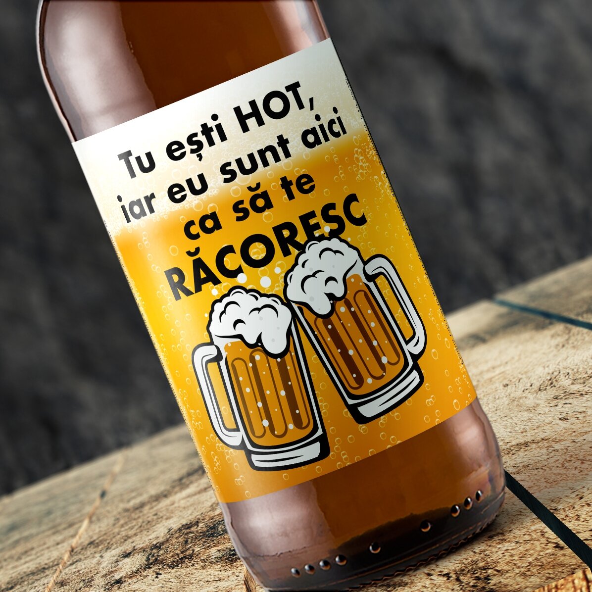 Bere personalizată cu text - Hot