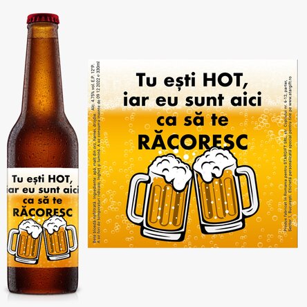 Bere personalizată cu text - Hot