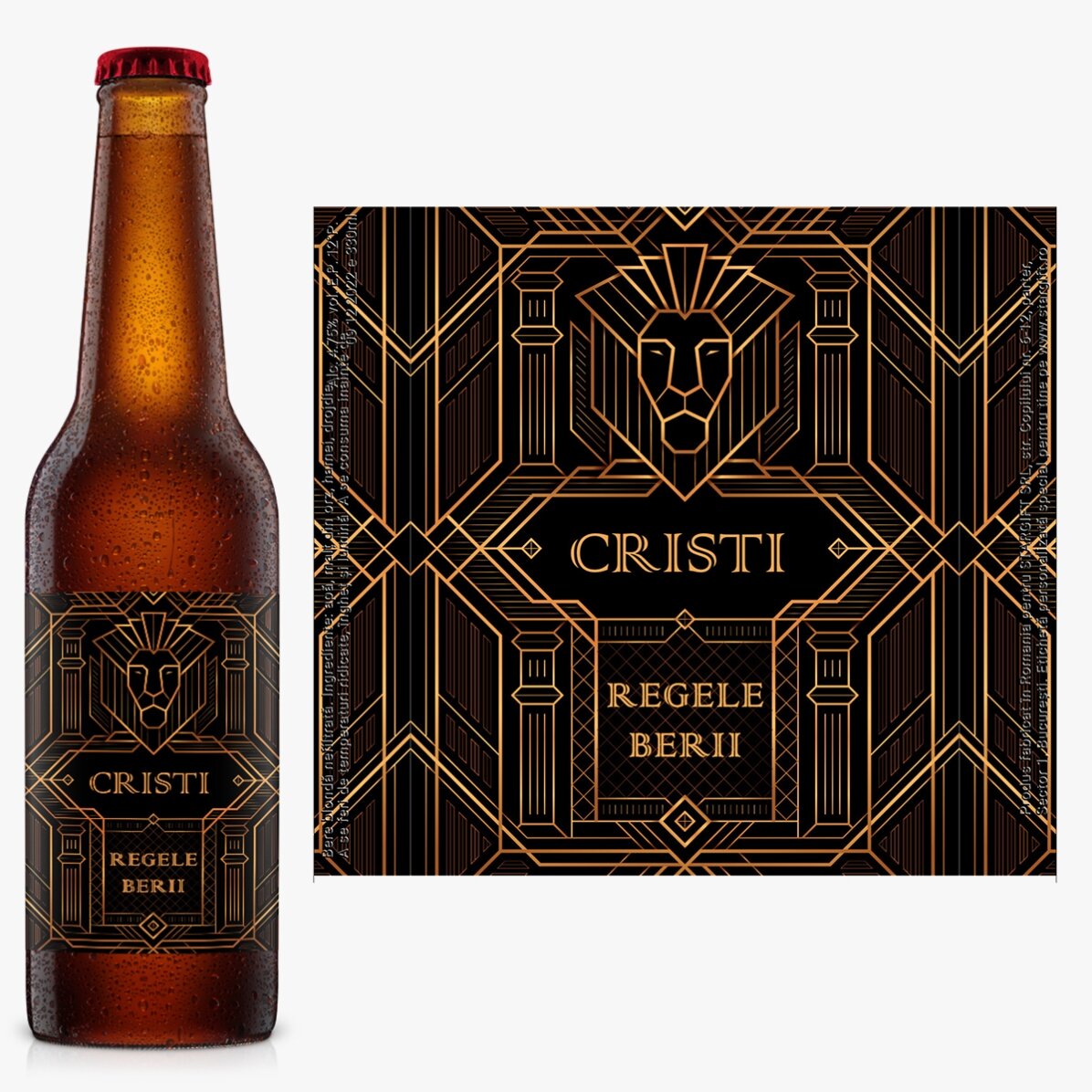 Bere personalizată cu text - Regele berii