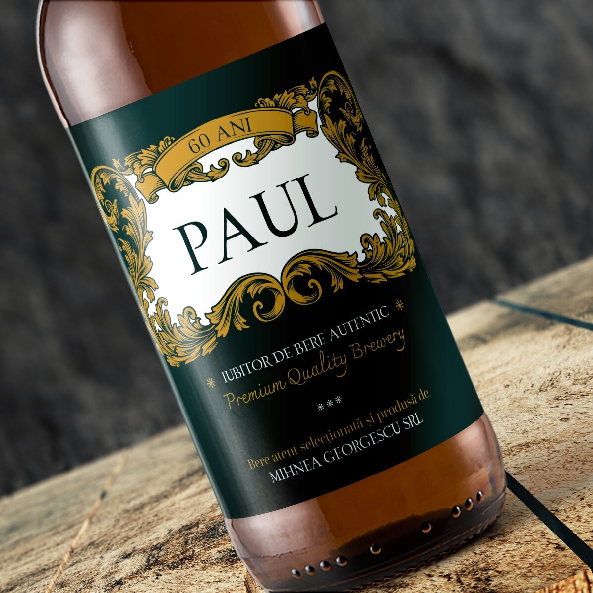 Bere personalizată cu text - Royal 60