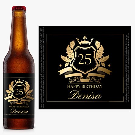 Bere personalizată cu text - Royalty