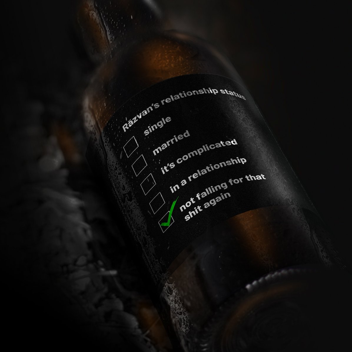 Bere personalizată cu text - Single