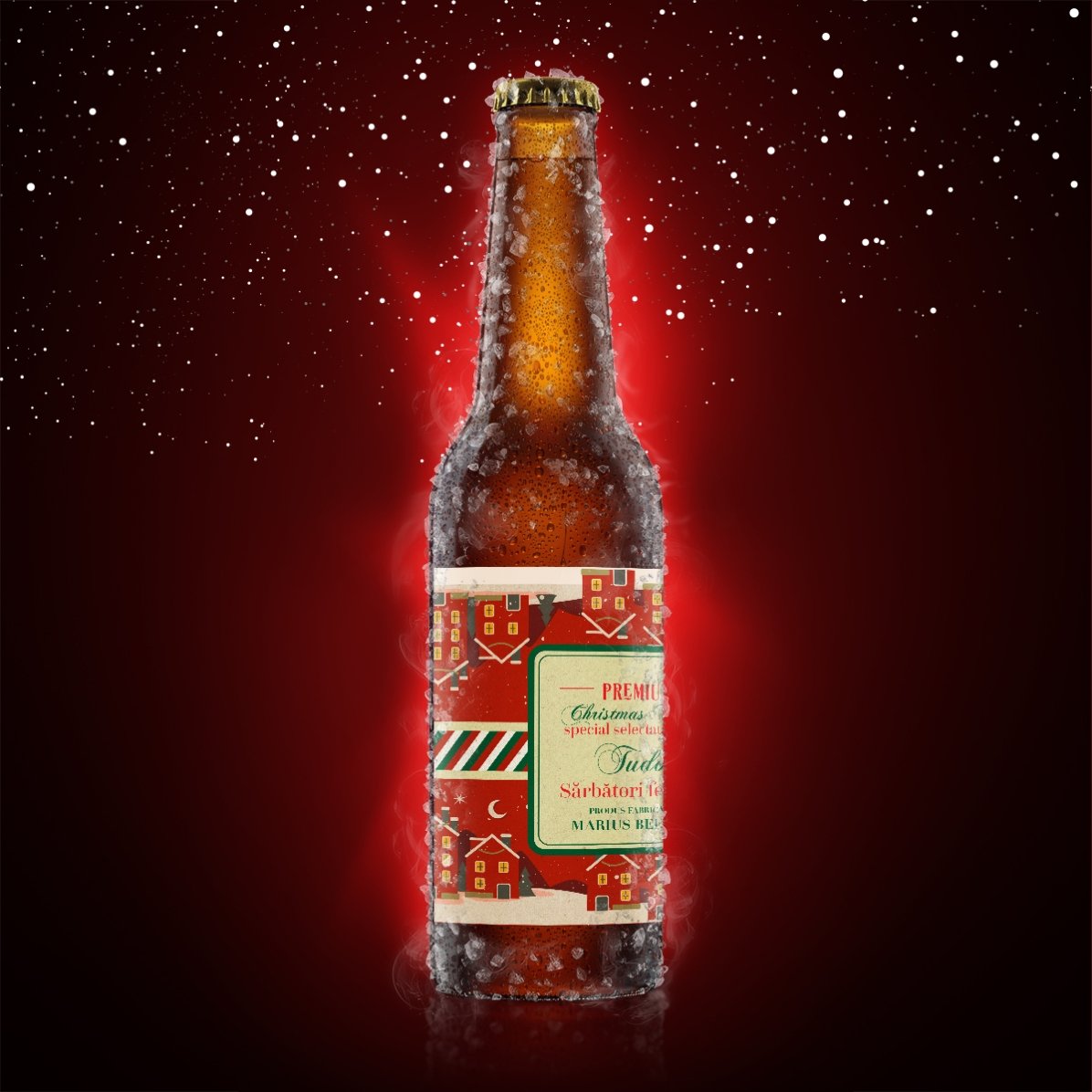 Bere personalizată cu text - Vintage Christmas Blend