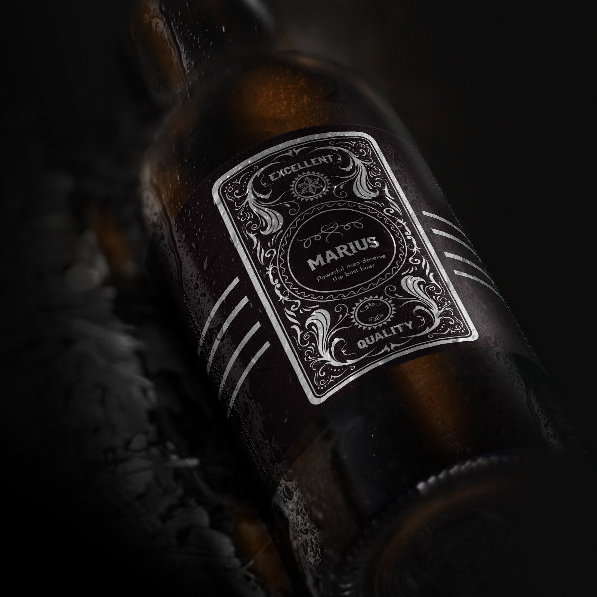 Bere personalizată cu text - Western