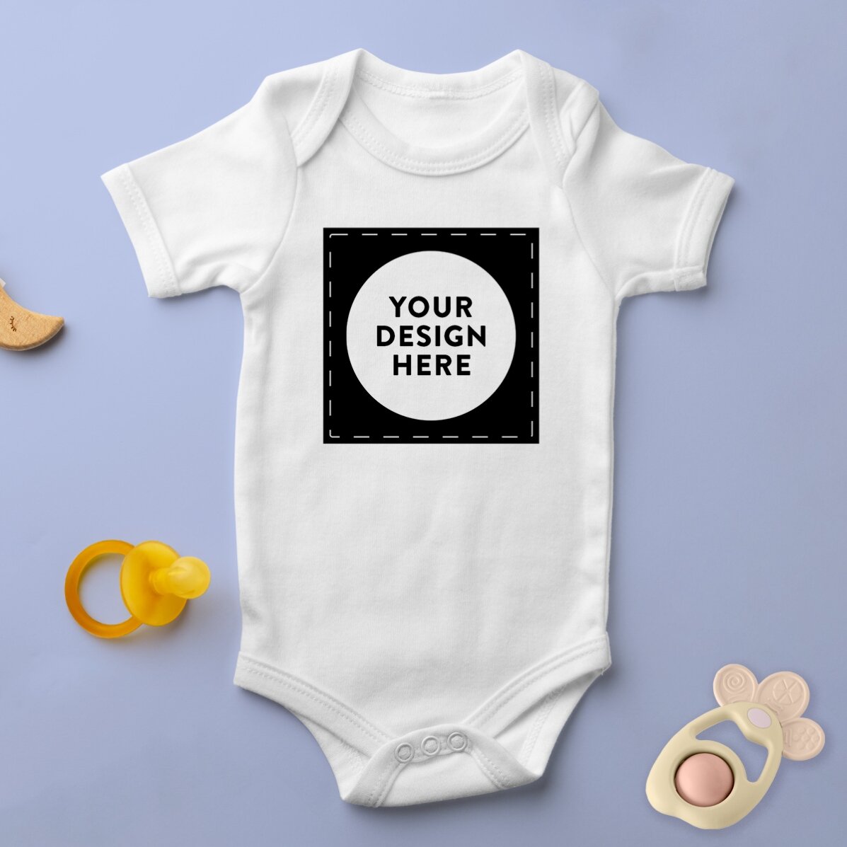 Body pentru copii personalizat cu grafica ta pătrat