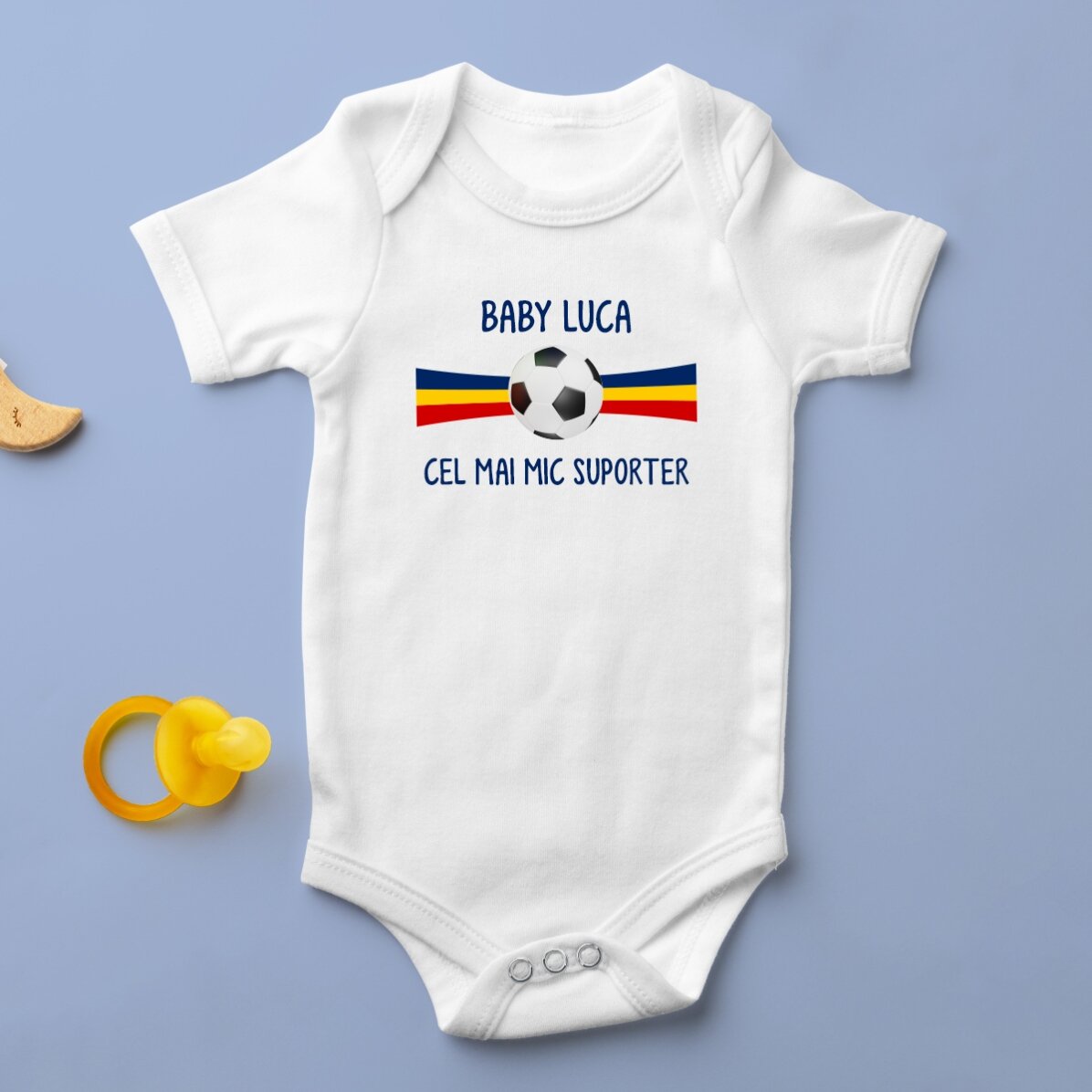 Body pentru copii personalizat cu mesaj - Fotbal