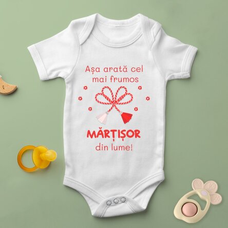 Body pentru copii personalizat cu mesaj - Mărțișor